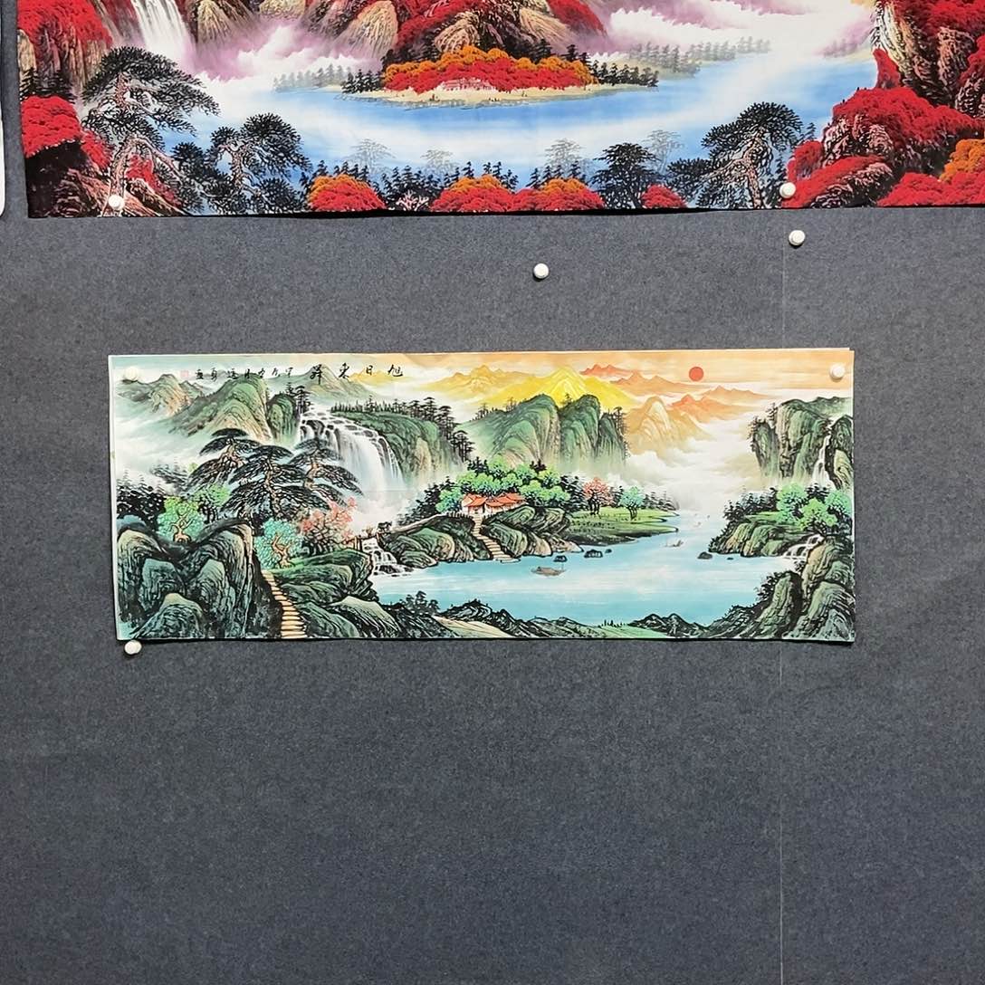 国画小六尺山水一副