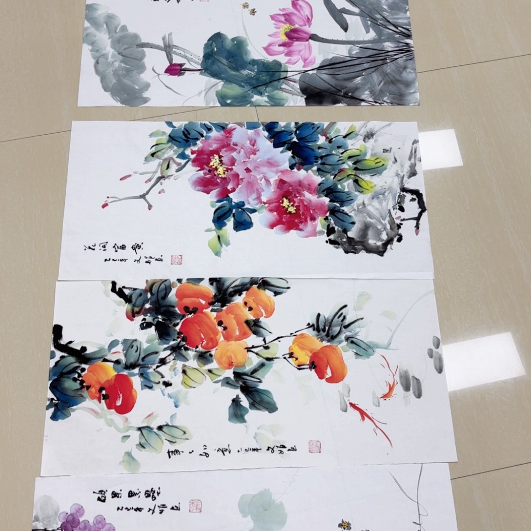 中***琴国画国画作品展，国画作品展。