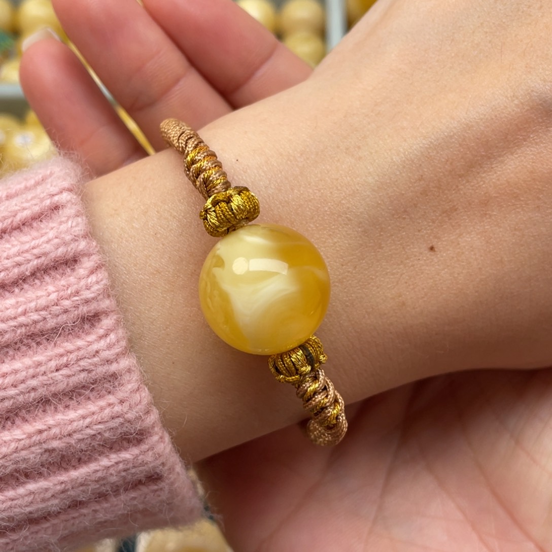 蜜蜡裸石未镶嵌19+手绳