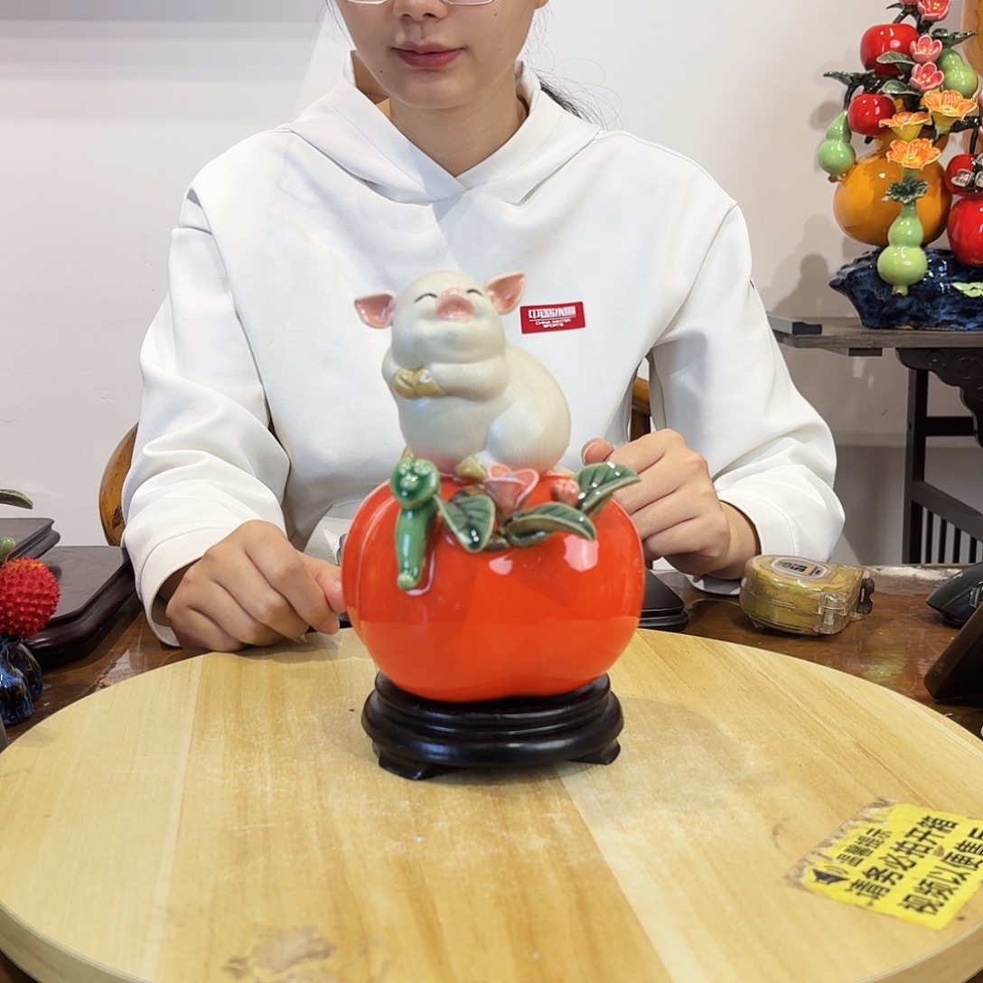 陶土诸事如意摆件