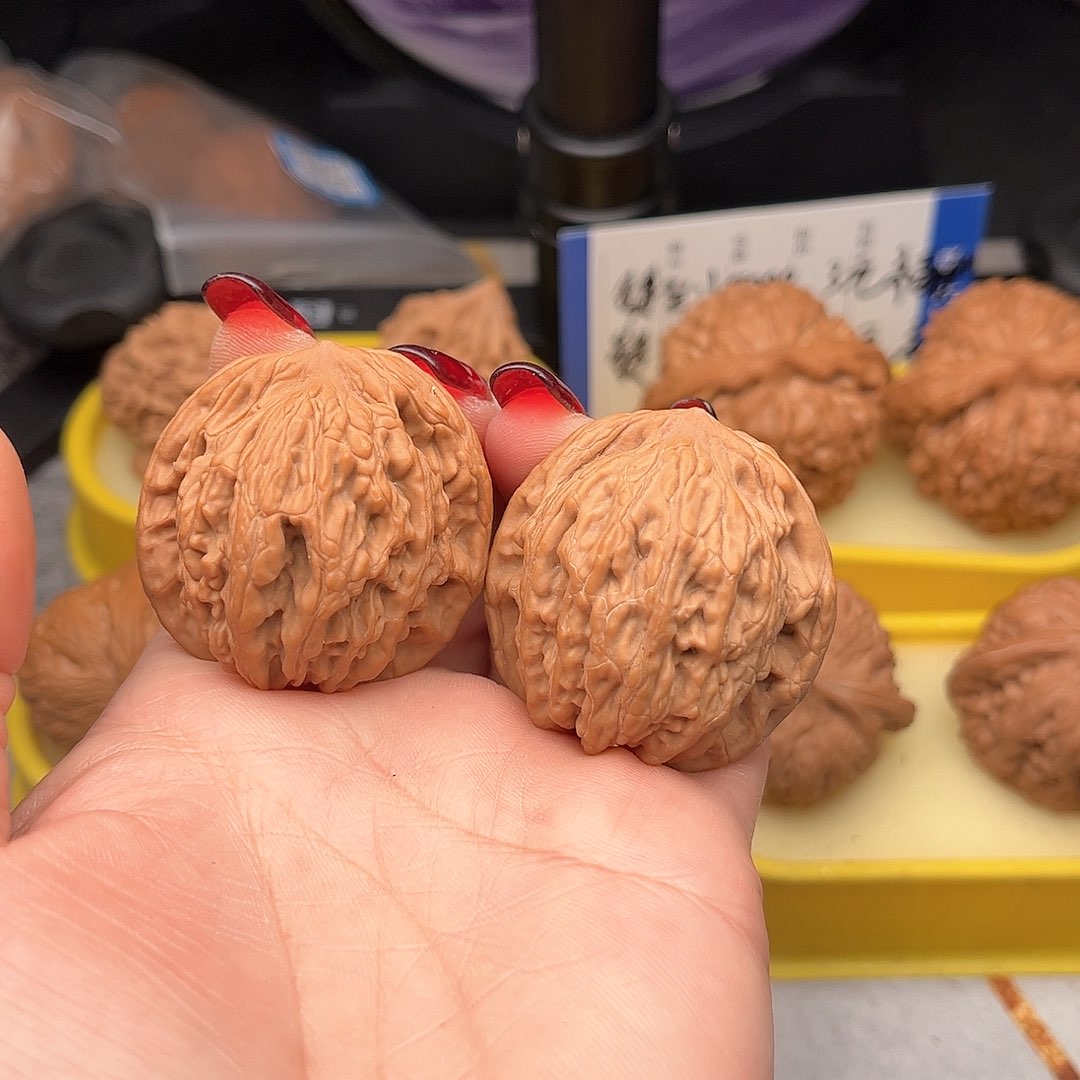 文玩核桃把件虎头全品40