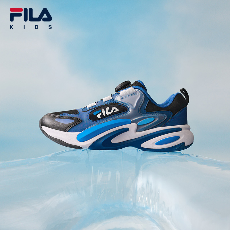 Fila/斐乐2025新款儿童中大童透气减震回弹复古跑鞋K65B441102