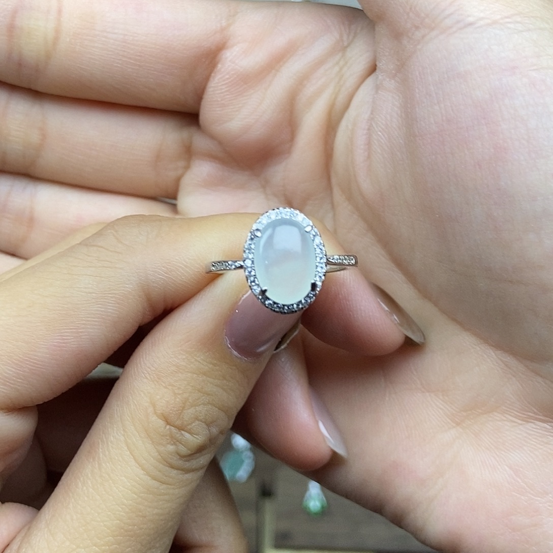 翡翠银S925镶嵌戒指04