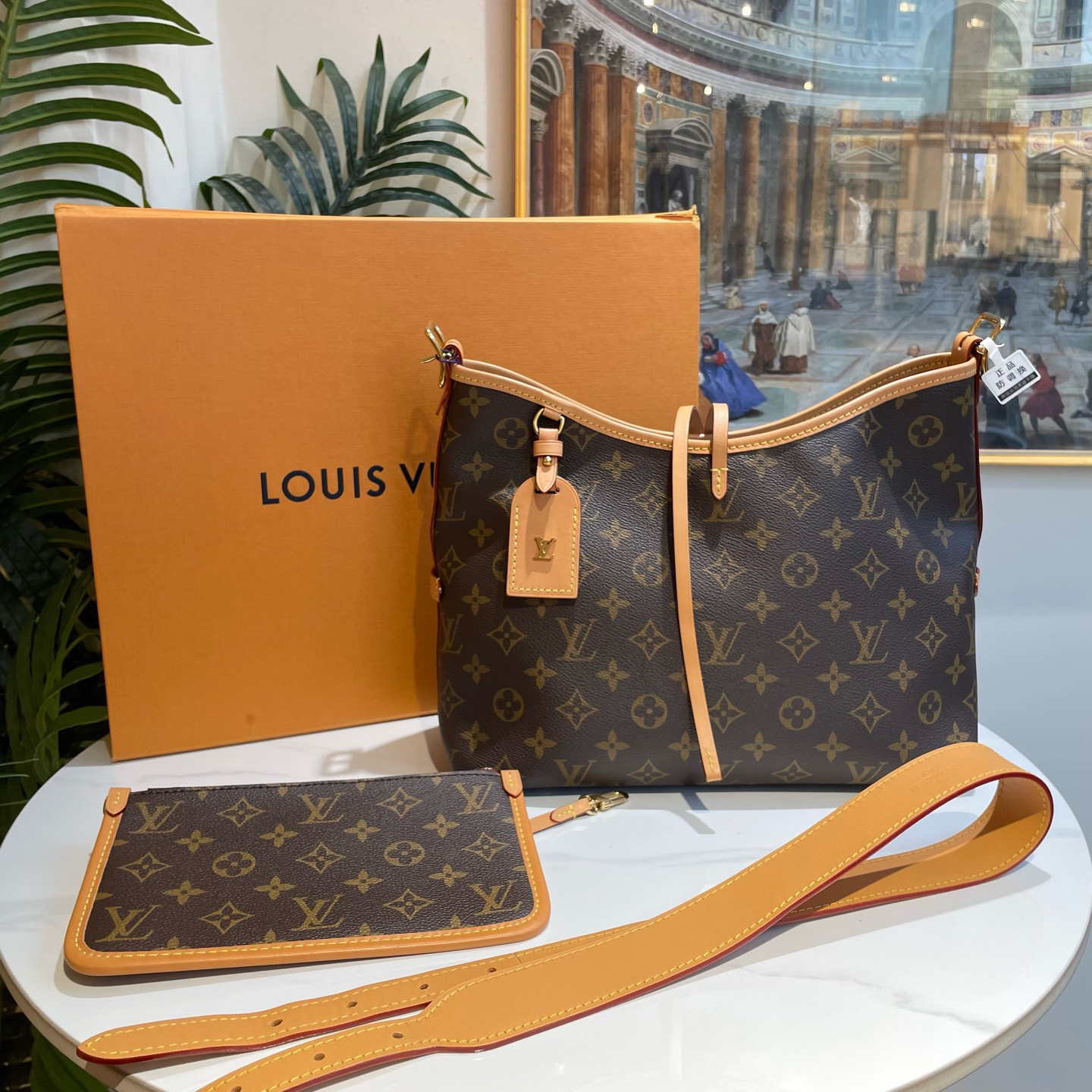 95新 LouisVuitton/路易威登 御古屋/39746/小号carryall芯片子母