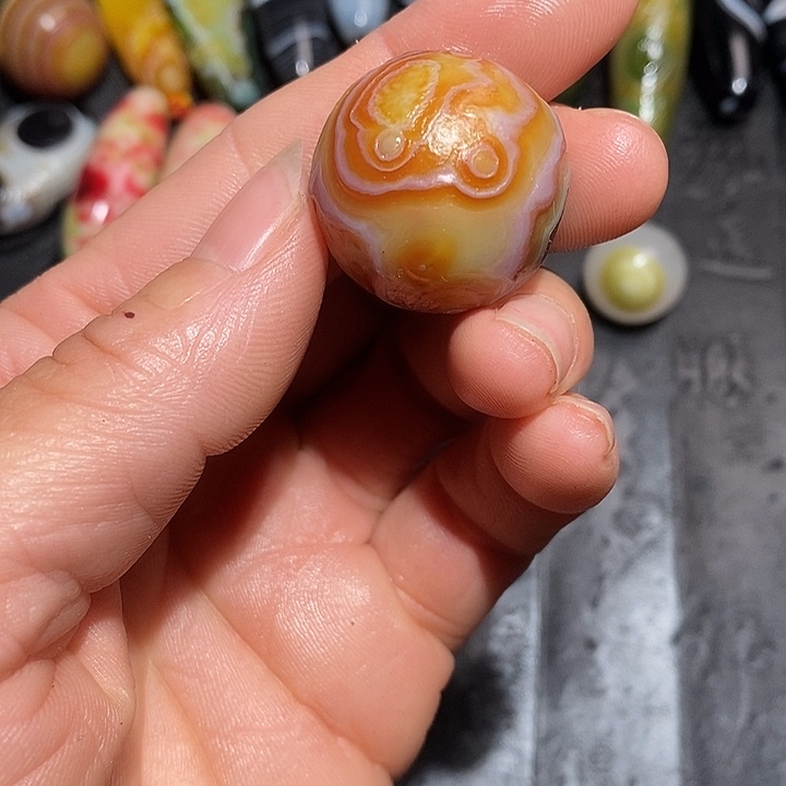 开***心玛瑙/玉髓合金颈饰