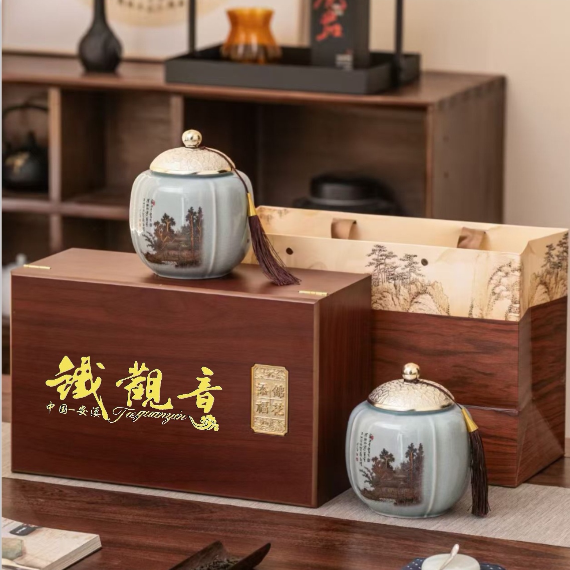 【顺丰送达-锦花添福】特级铁观音高山传统正味兰香500g茶叶礼盒装