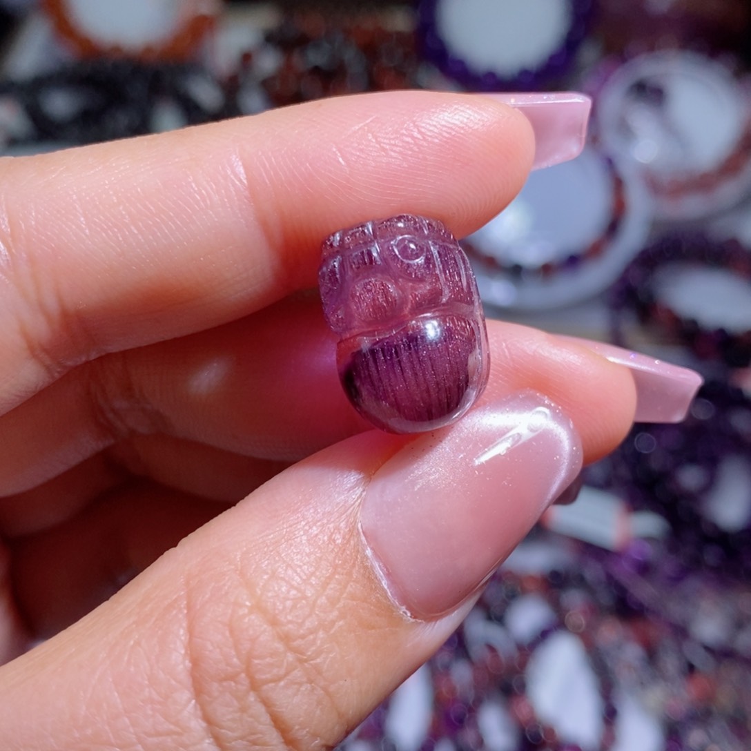 水晶单珠未镶嵌紫超七