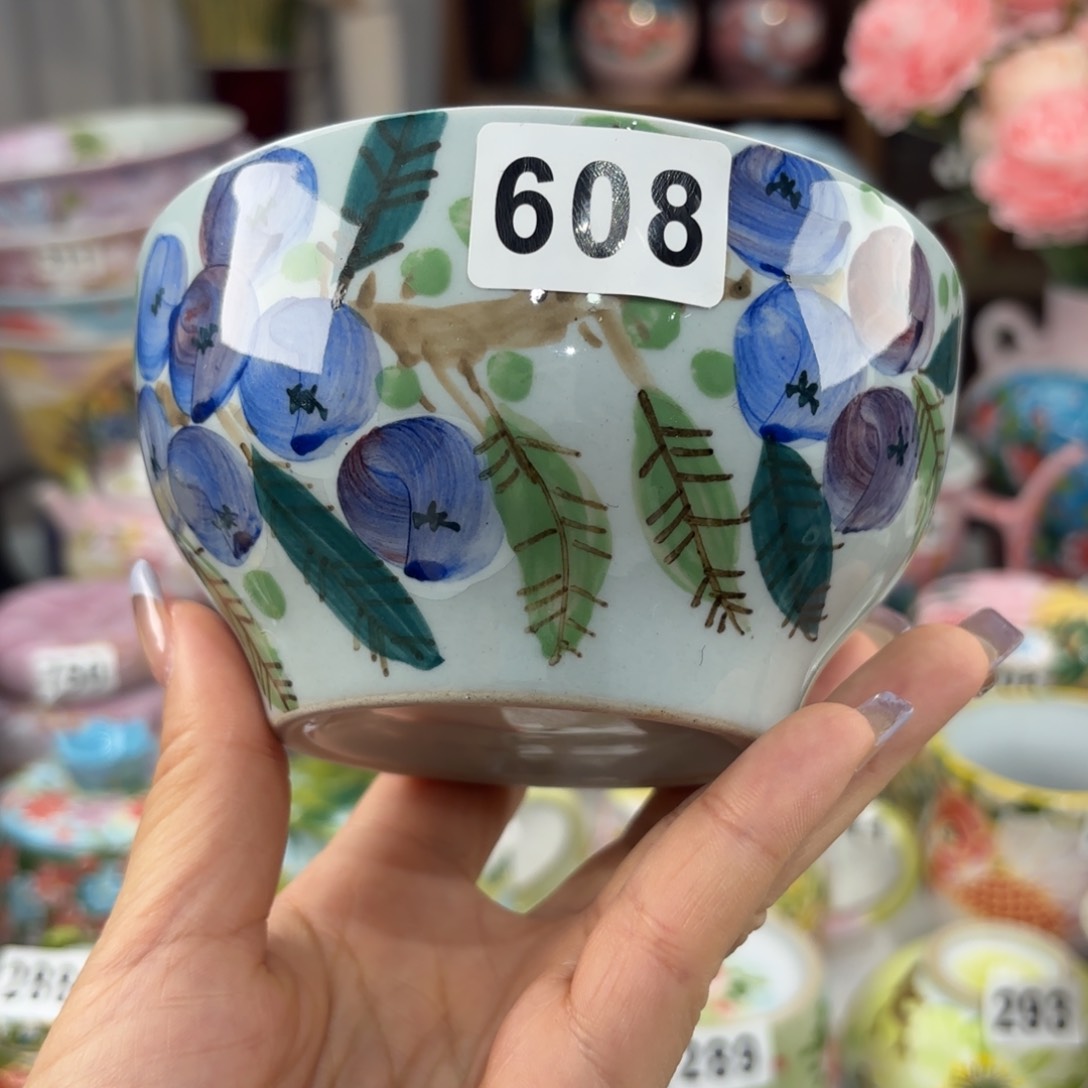 瓷片景德镇手绘高温釉下彩陶瓷茶具