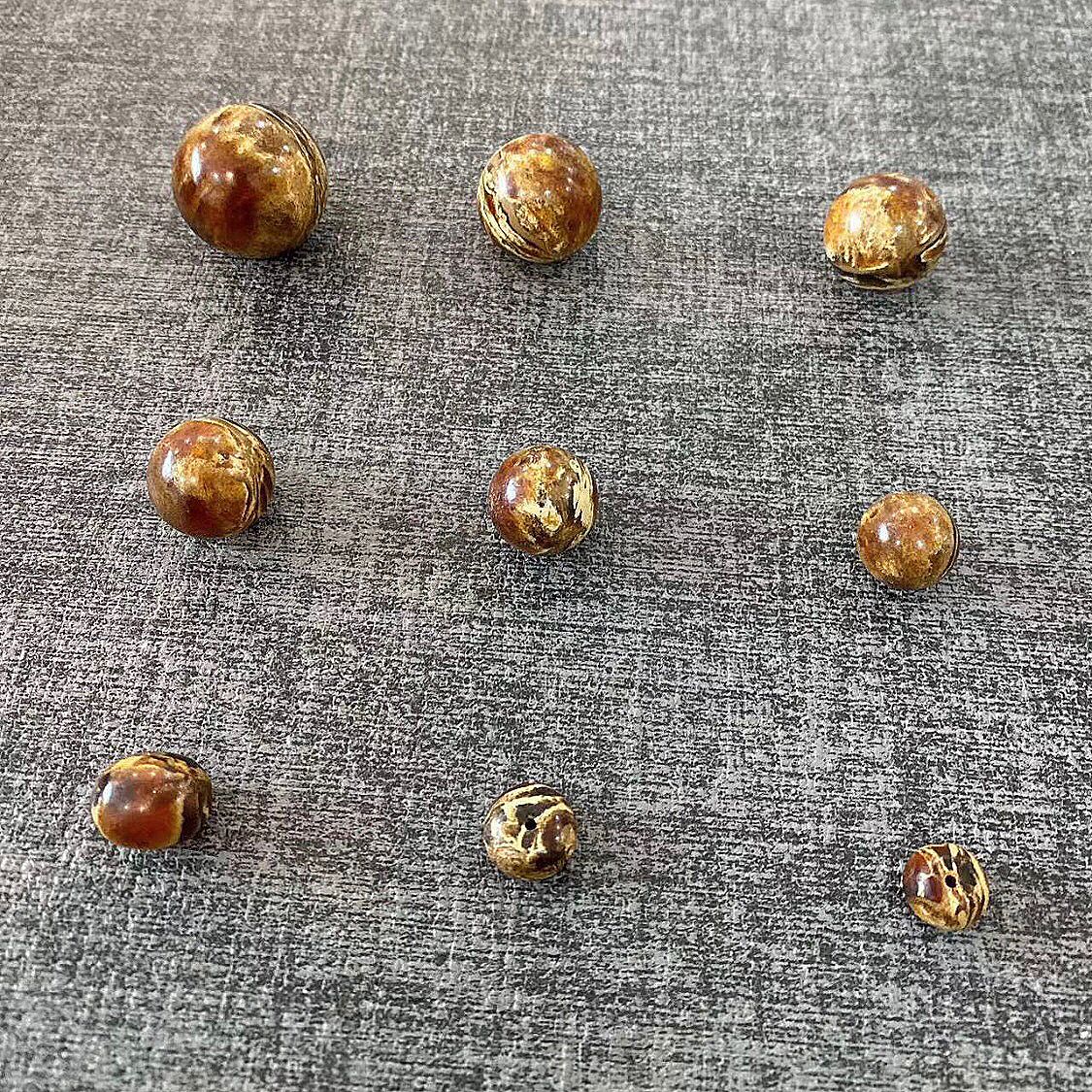 [溶洞妖花]根Po单珠国潮中式手串文玩男士手盘把玩小物件