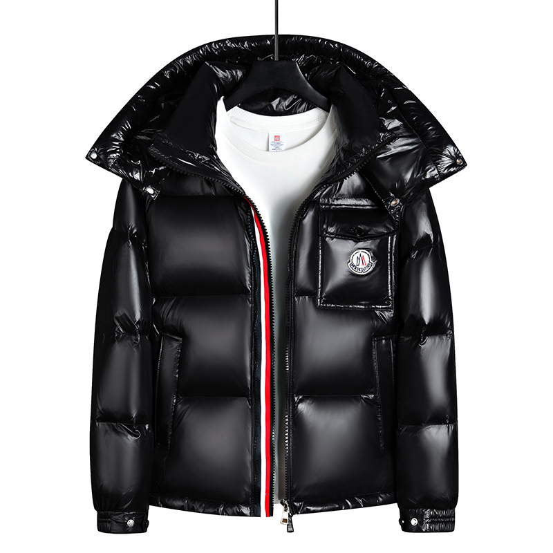 蒙口平彩虹条羽绒服男女同款冬季新款加厚极寒保暖黑金鹅绒服外套