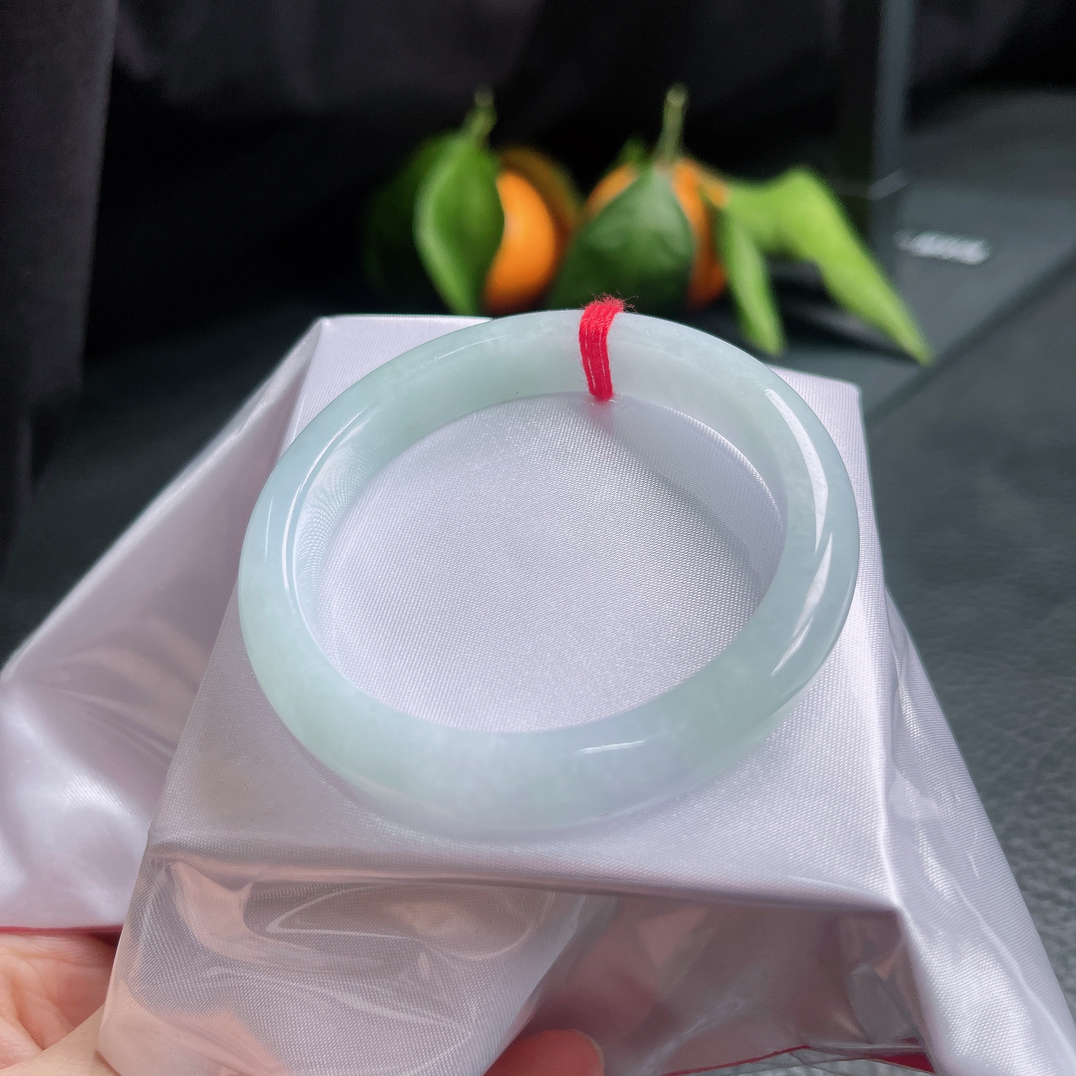 52圈口晴底正圈翡翠手镯314