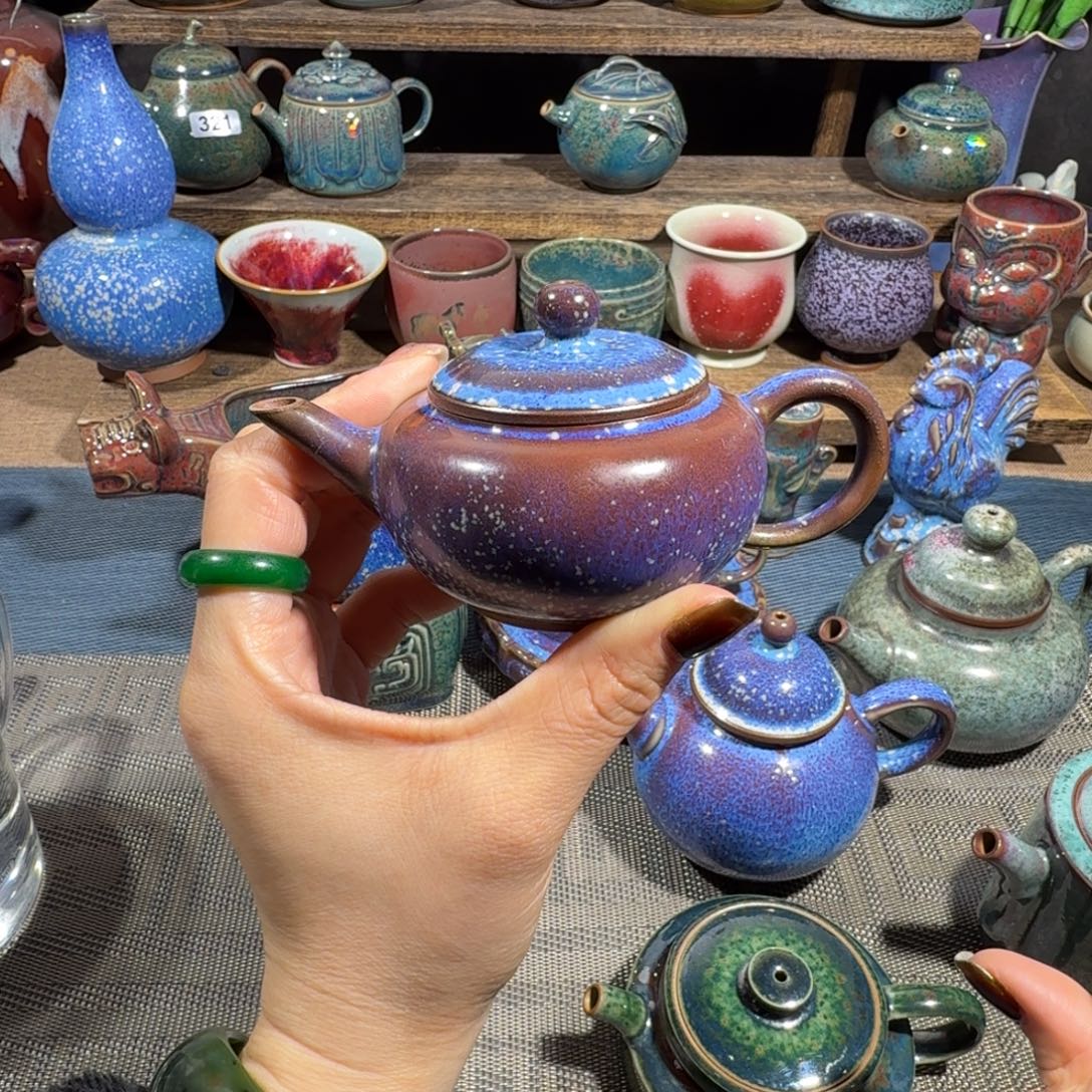 峰***轉茗欣钧窑高温钧瓷