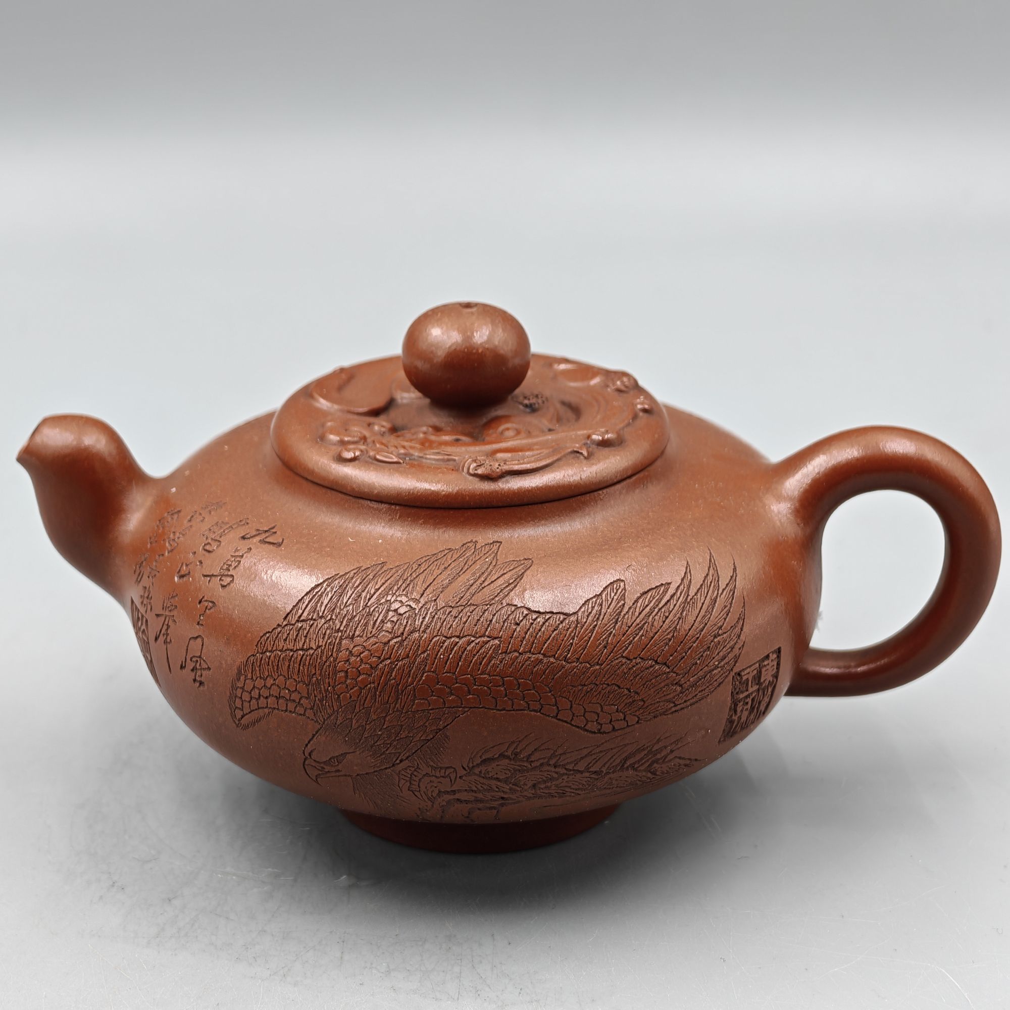 徐小阳- 龙珠（齐慧娟）红泥 360cc  紫砂茶壶