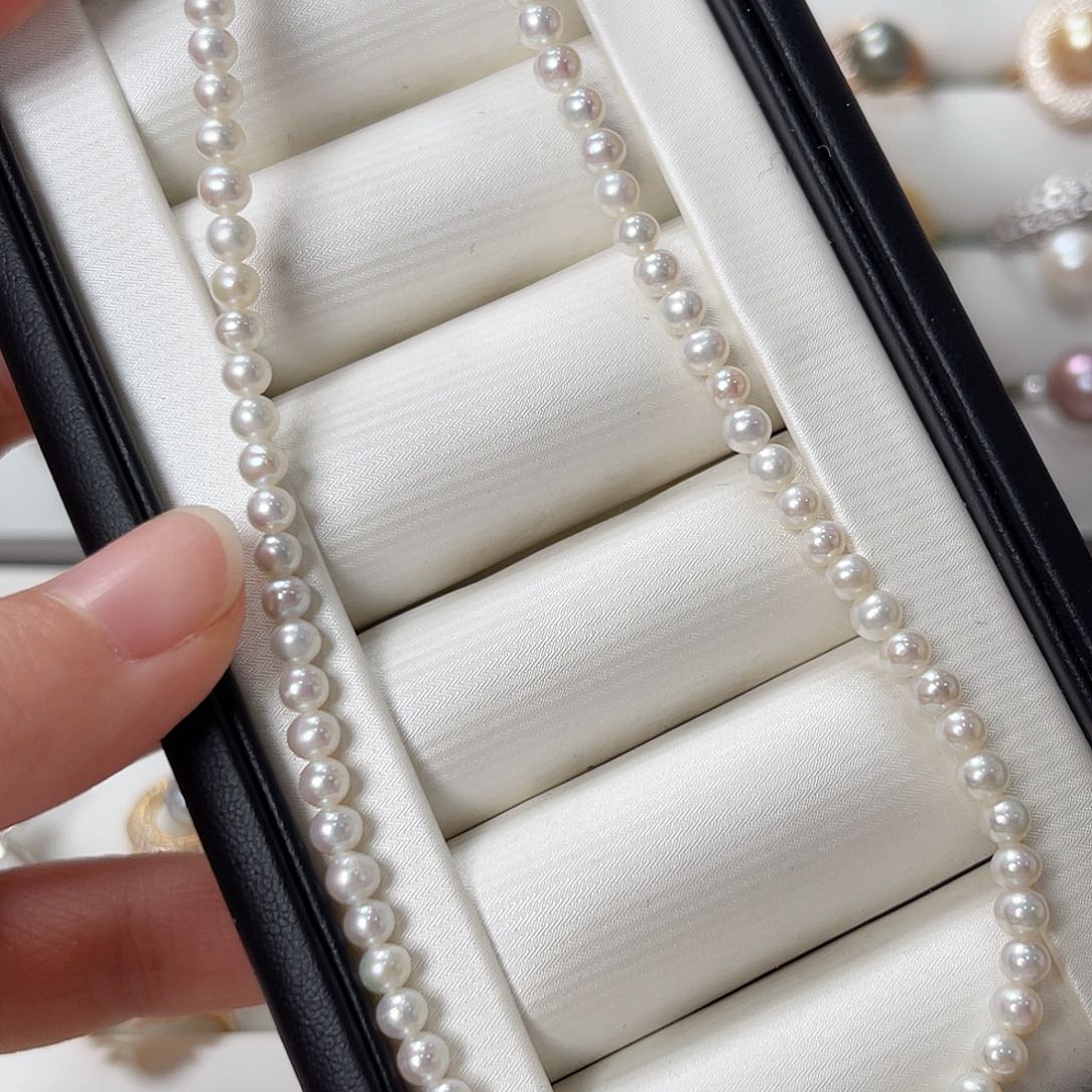 淡水珍珠项链银S925镶嵌