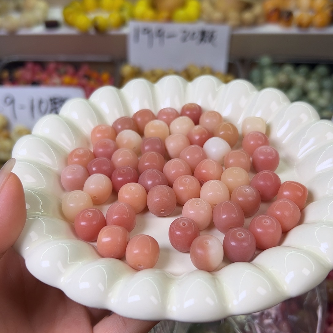 菩提根/象牙果手串微瑕12粉桶120颗