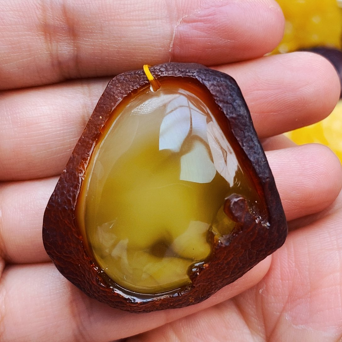 蜜蜡颈饰未镶嵌天然保真假一赔十105