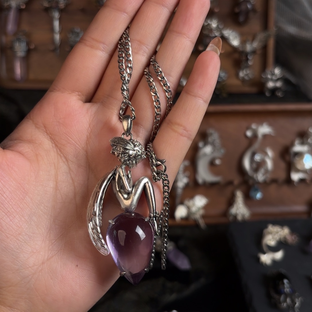 925银终不似异界天使吊坠