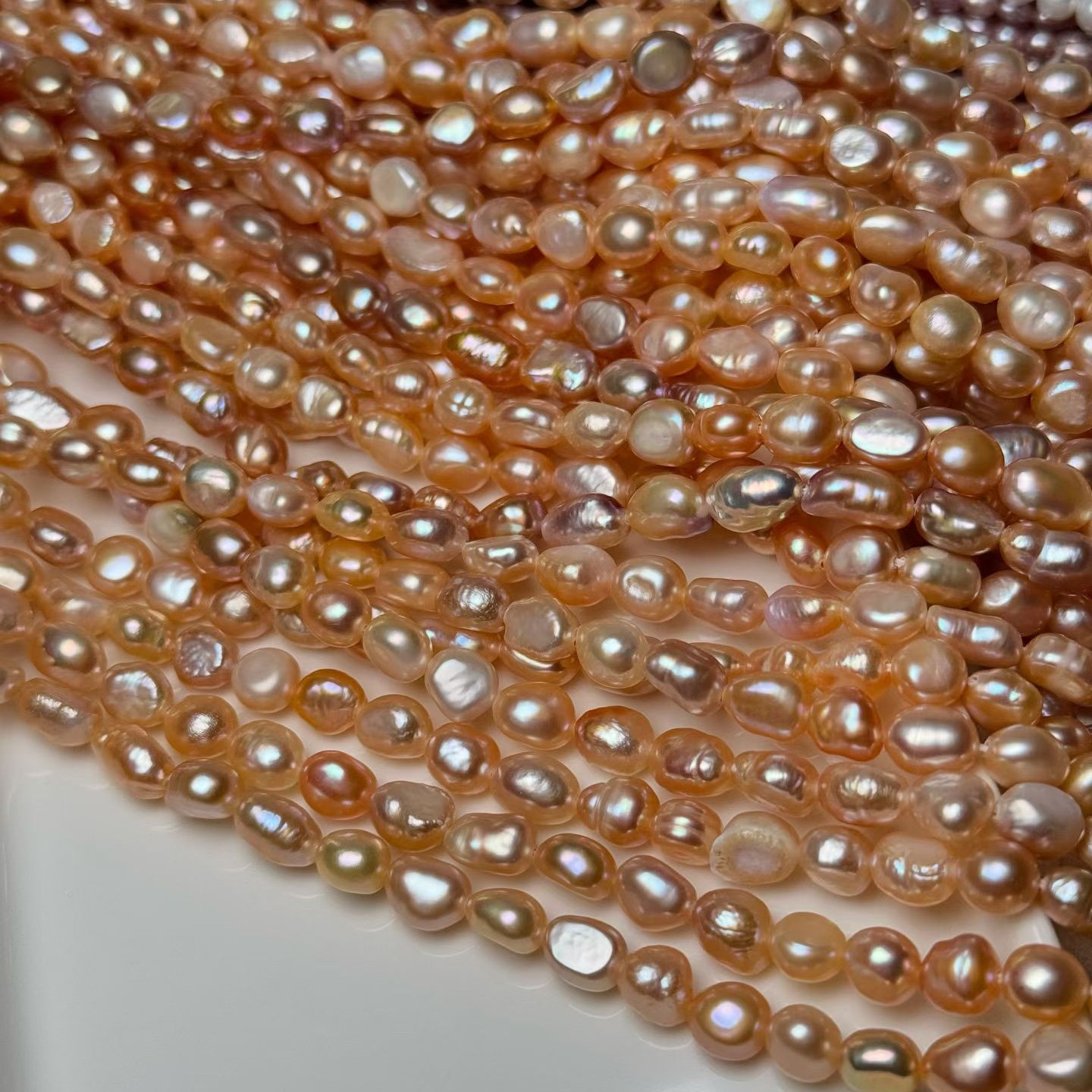 天然淡水彩色巴洛克无核珍珠手工材料6-7mm