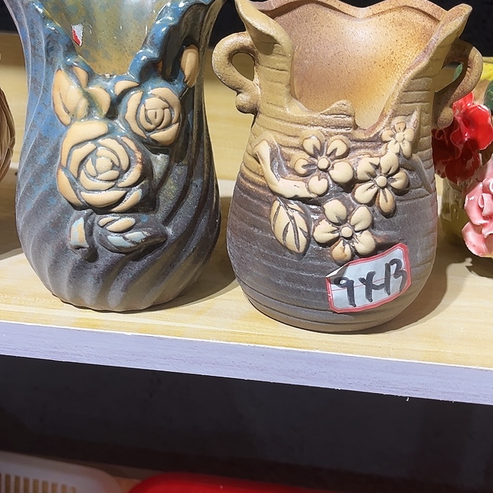 瓷片花盆多肉植物艺术品