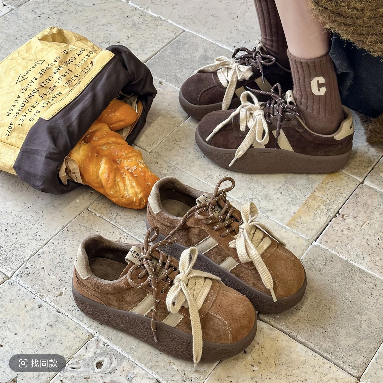 XK德训鞋板鞋冬季防滑时尚休闲鞋单鞋女士高帮百搭加绒6601