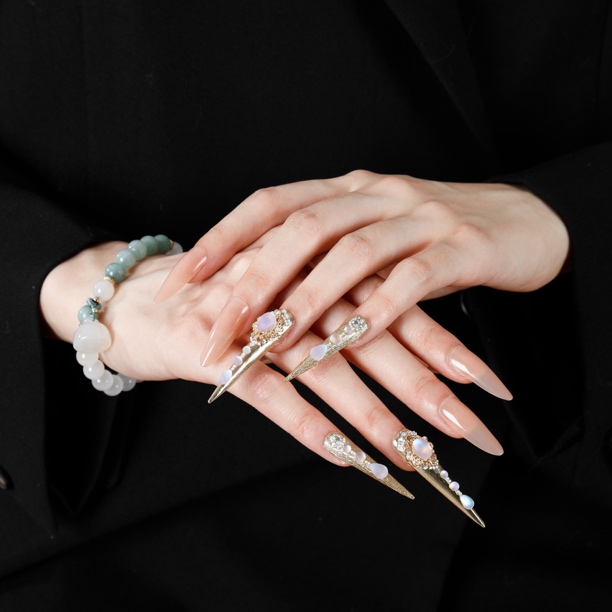 琉璃嬛嬛护甲贵妃甲高级中式国风凤冠霞帔穿戴甲