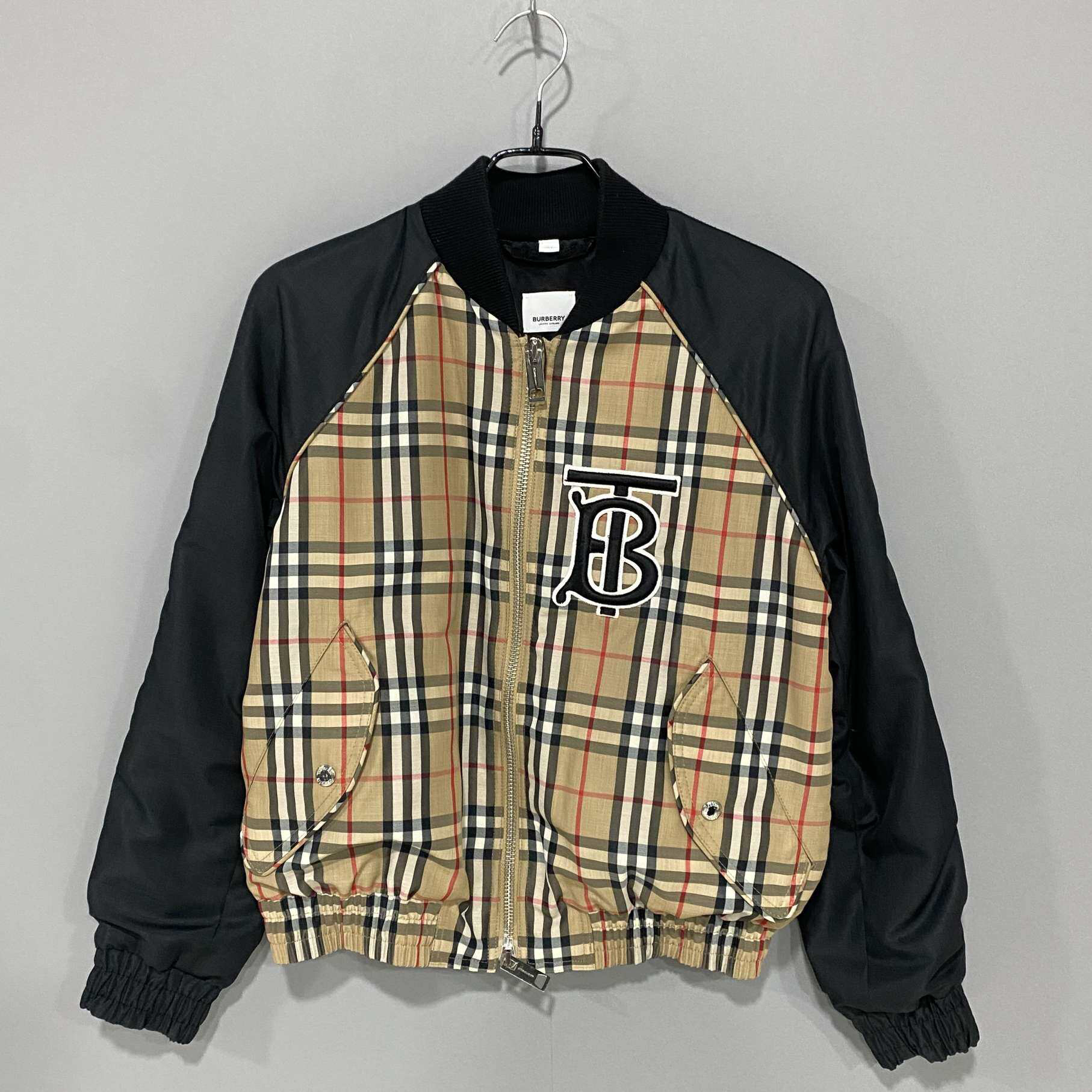 99新 BURBERRY/博柏利 tb格纹飞行员外套 Burberry /UK4/74647