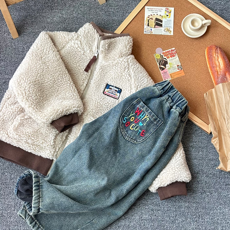 Q342#SY-4244卡其色外套品牌童装