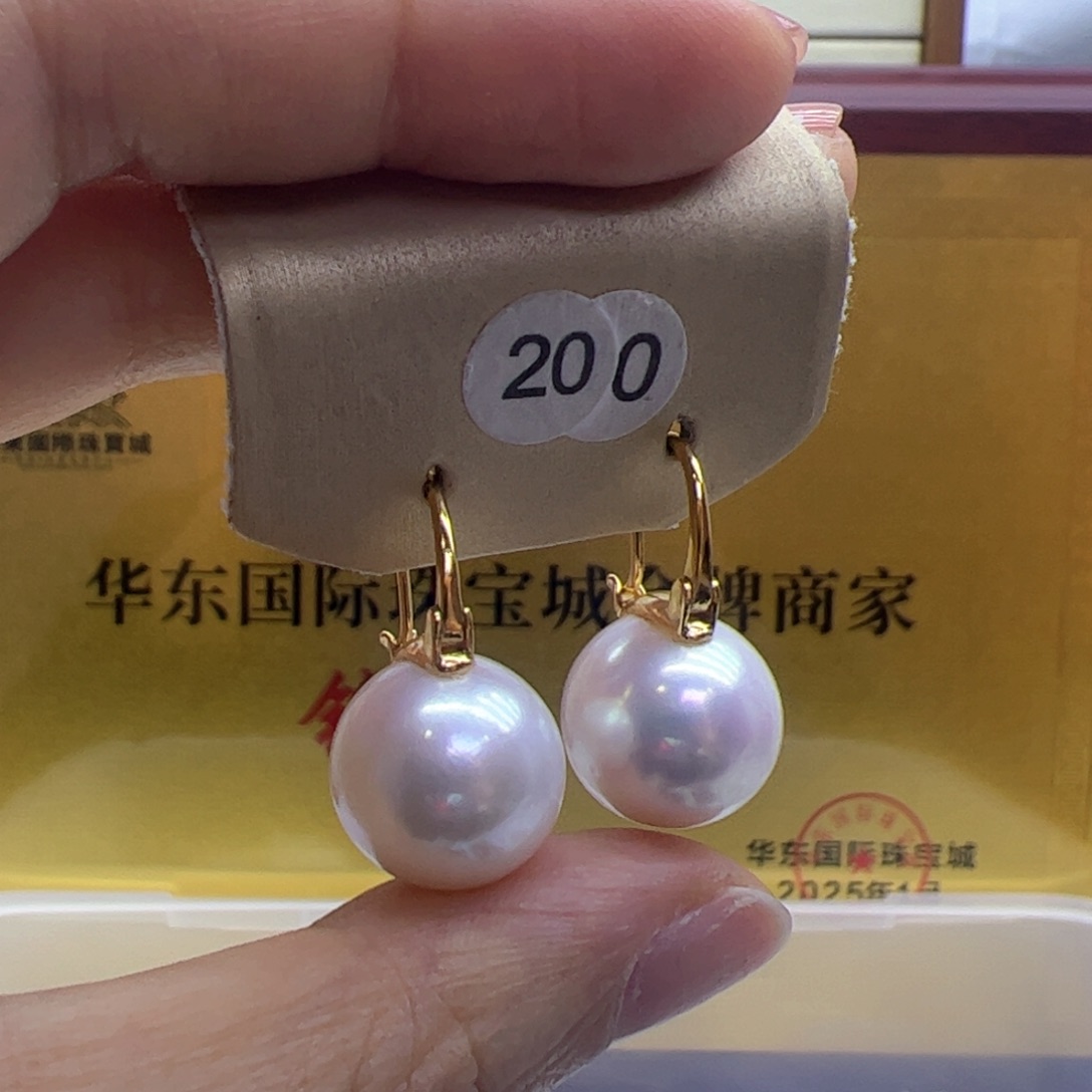 淡水珍珠耳饰银S925镶嵌
