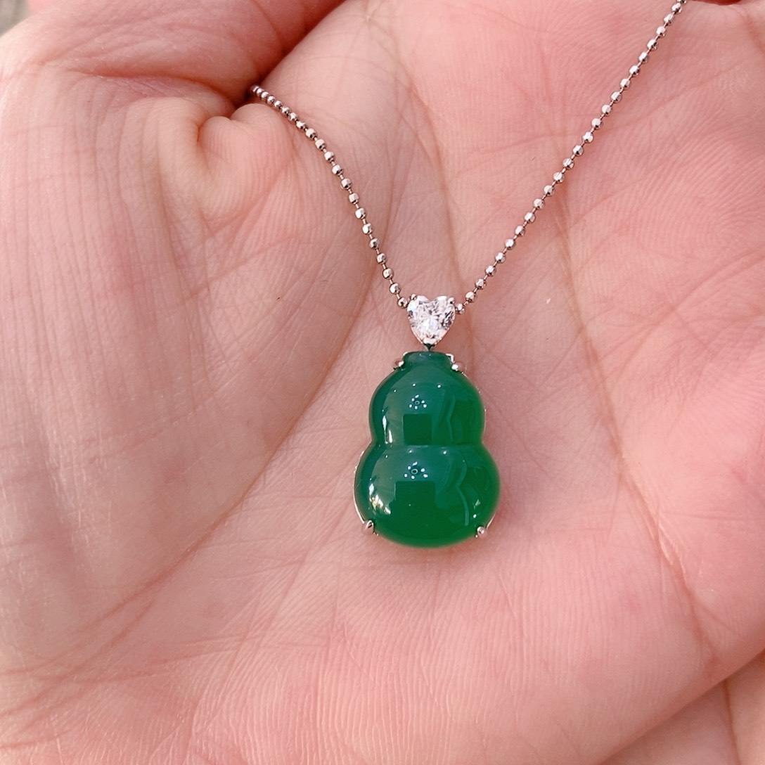 玛瑙/玉髓吊坠(赠链)银S925镶嵌