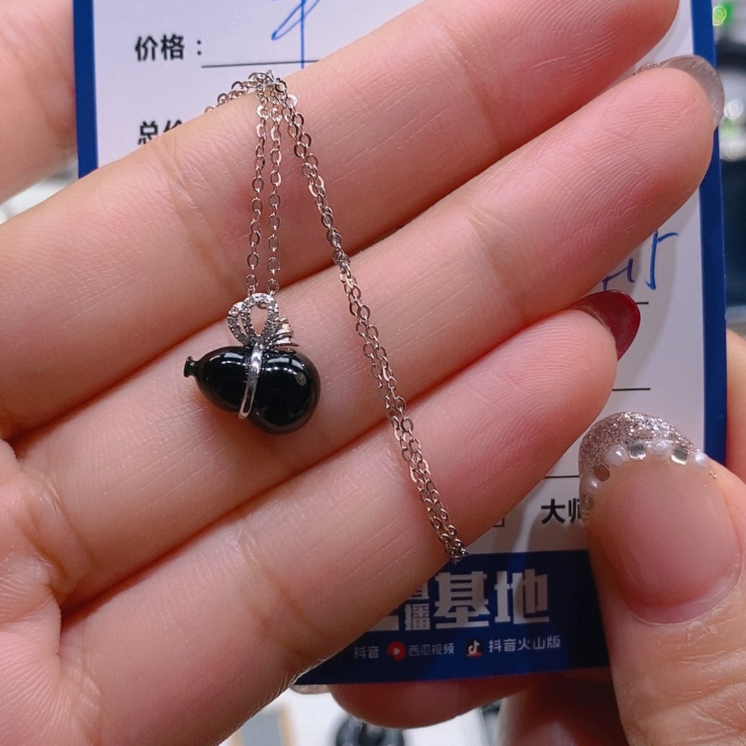 翡翠颈饰18K金镶嵌紫****