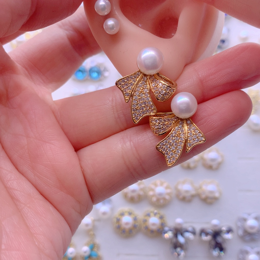 耳饰合金淡水珍珠