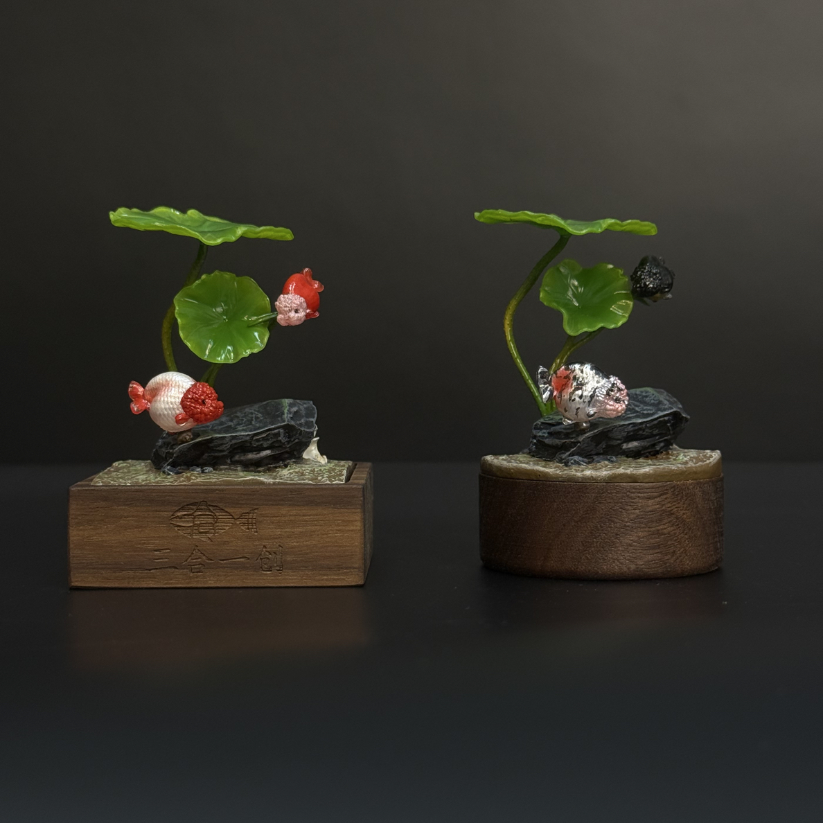 兰寿荷味微缩景观仿真鱼模型摆件