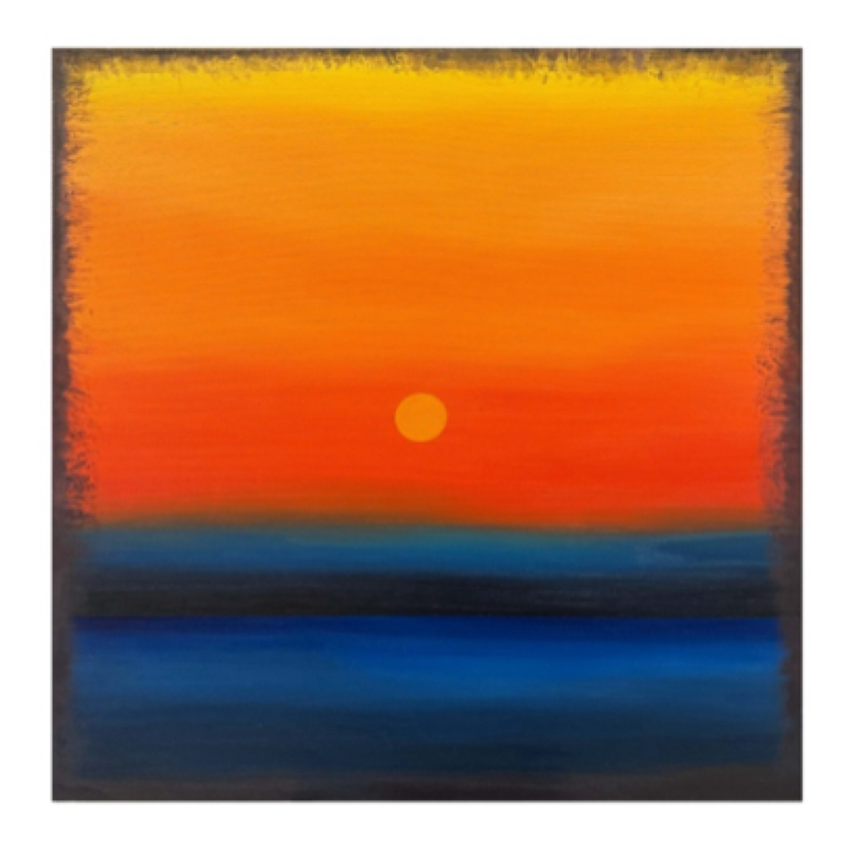 【橙色潮汐】90*90 原创高级感中古风挂画