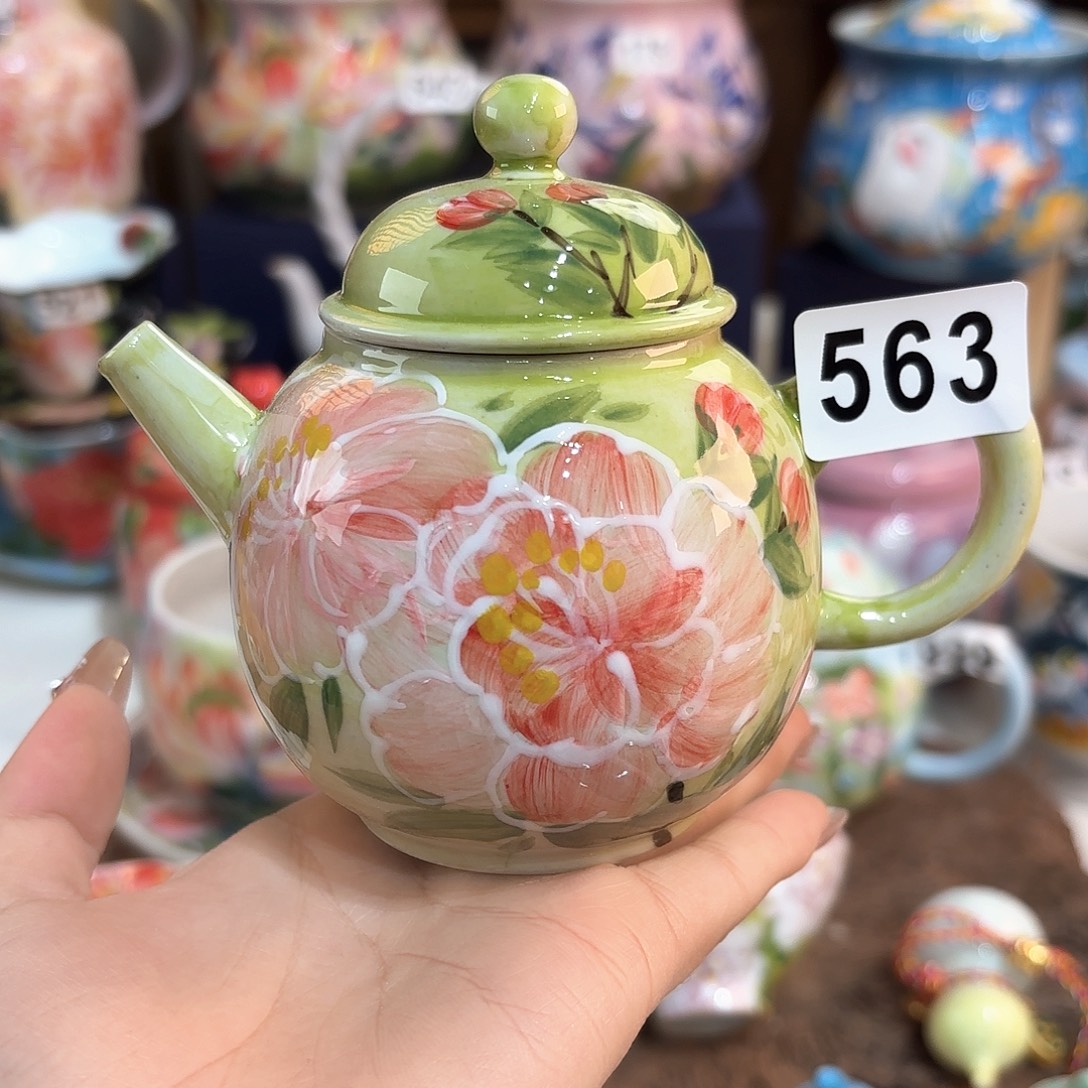 景德镇手绘高温釉下彩陶瓷茶具