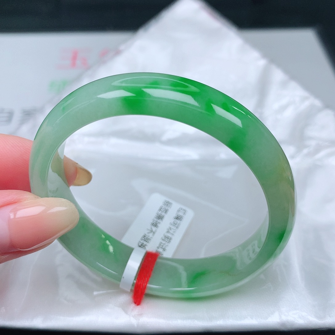 未镶嵌手镯翡翠26辣阳绿