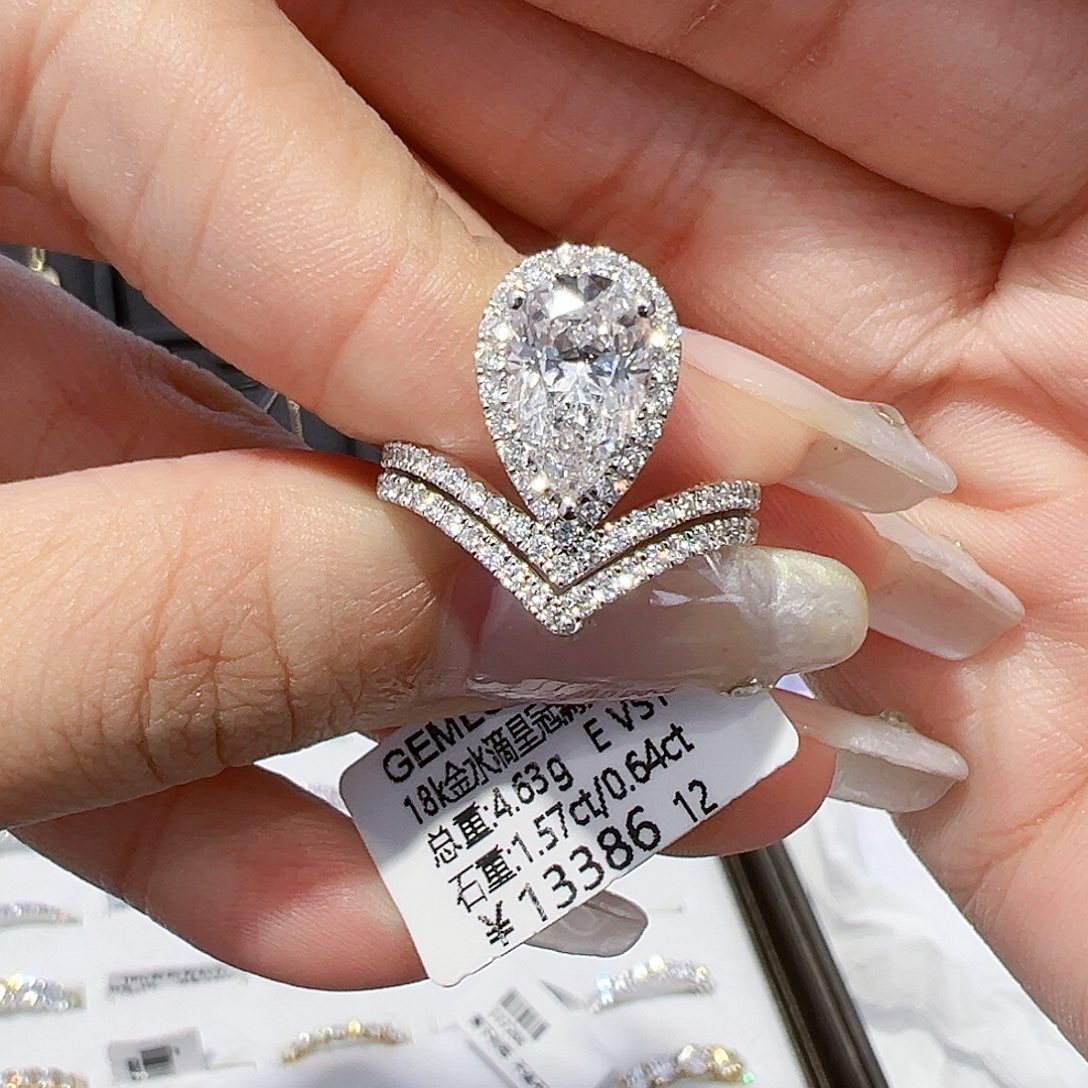 实验室培育钻石18K金镶嵌1.57