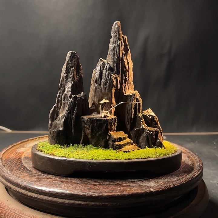 手工制作宋山石盆景