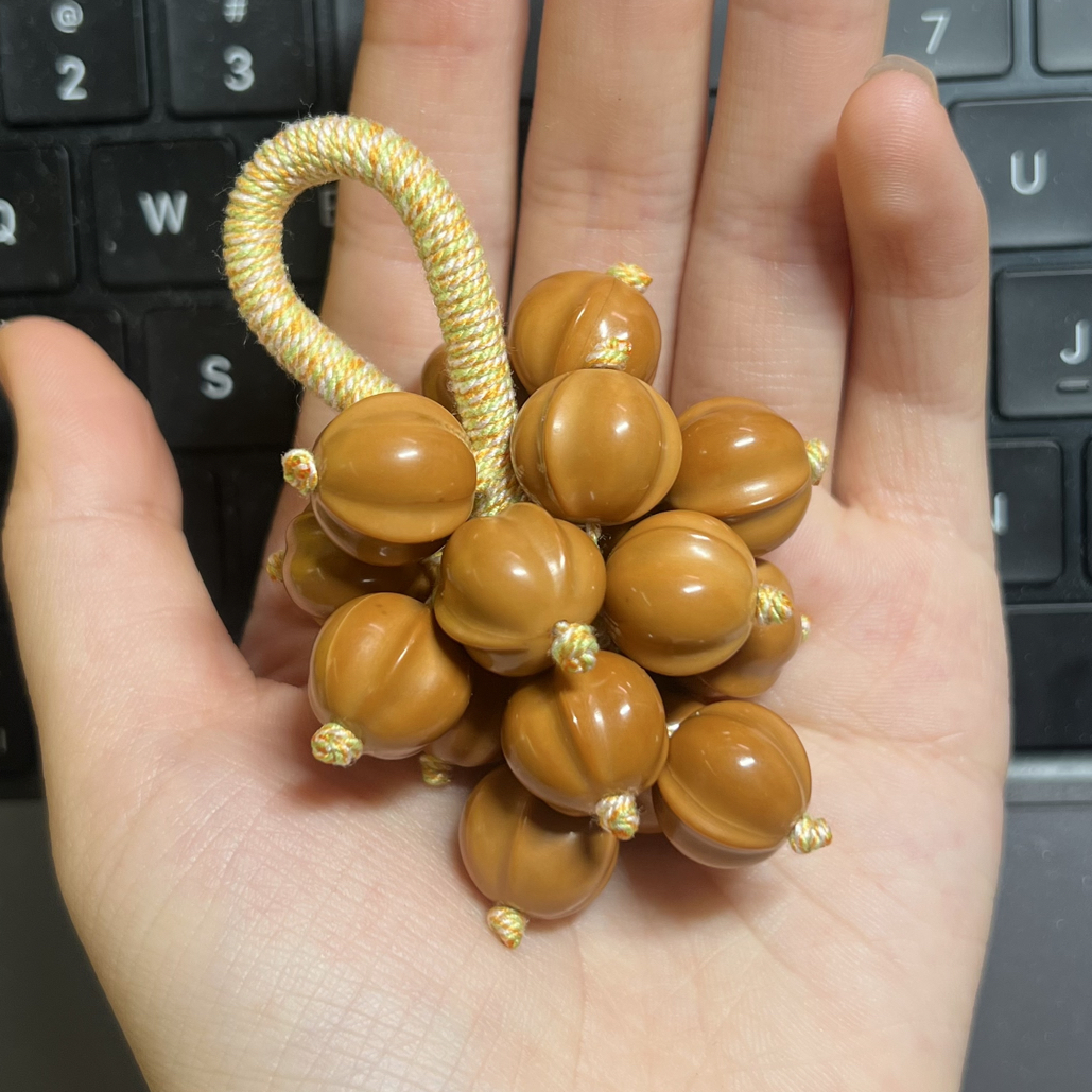 鲨鱼背16颗文玩小串 手工编制寓意福气满满