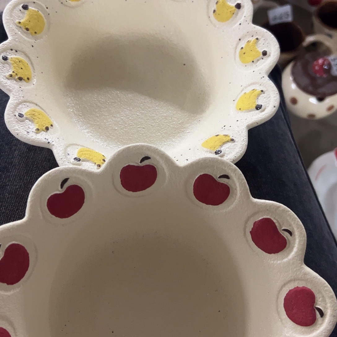 搪瓷正品香蕉苹果面碗一组