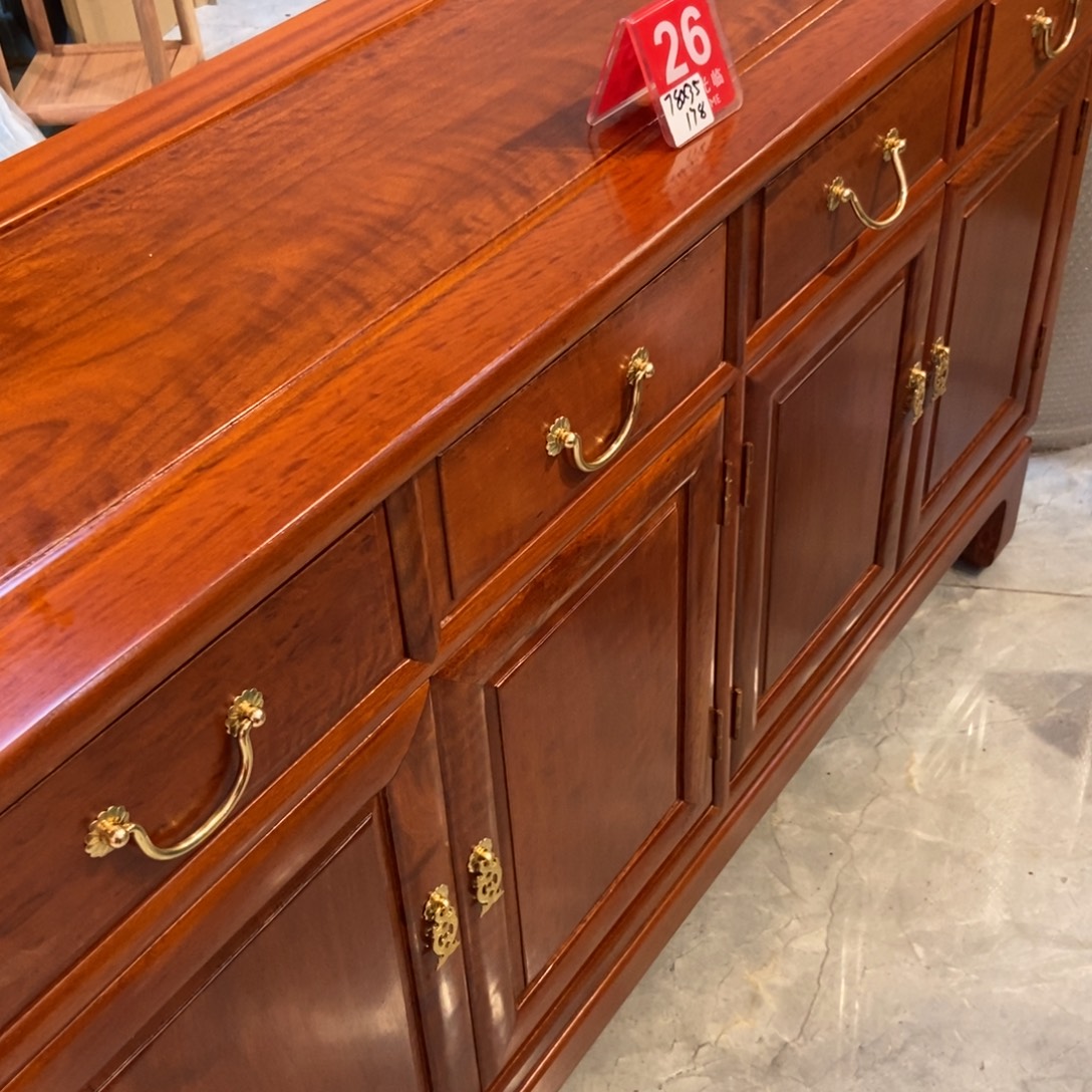 刚***好花梨木类柜类家具四门四抽发货给客户看