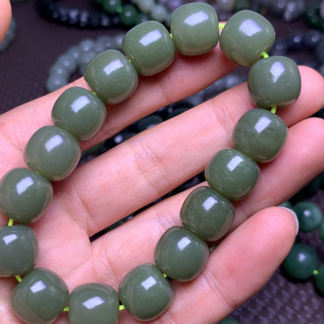 和田玉未镶嵌手串14