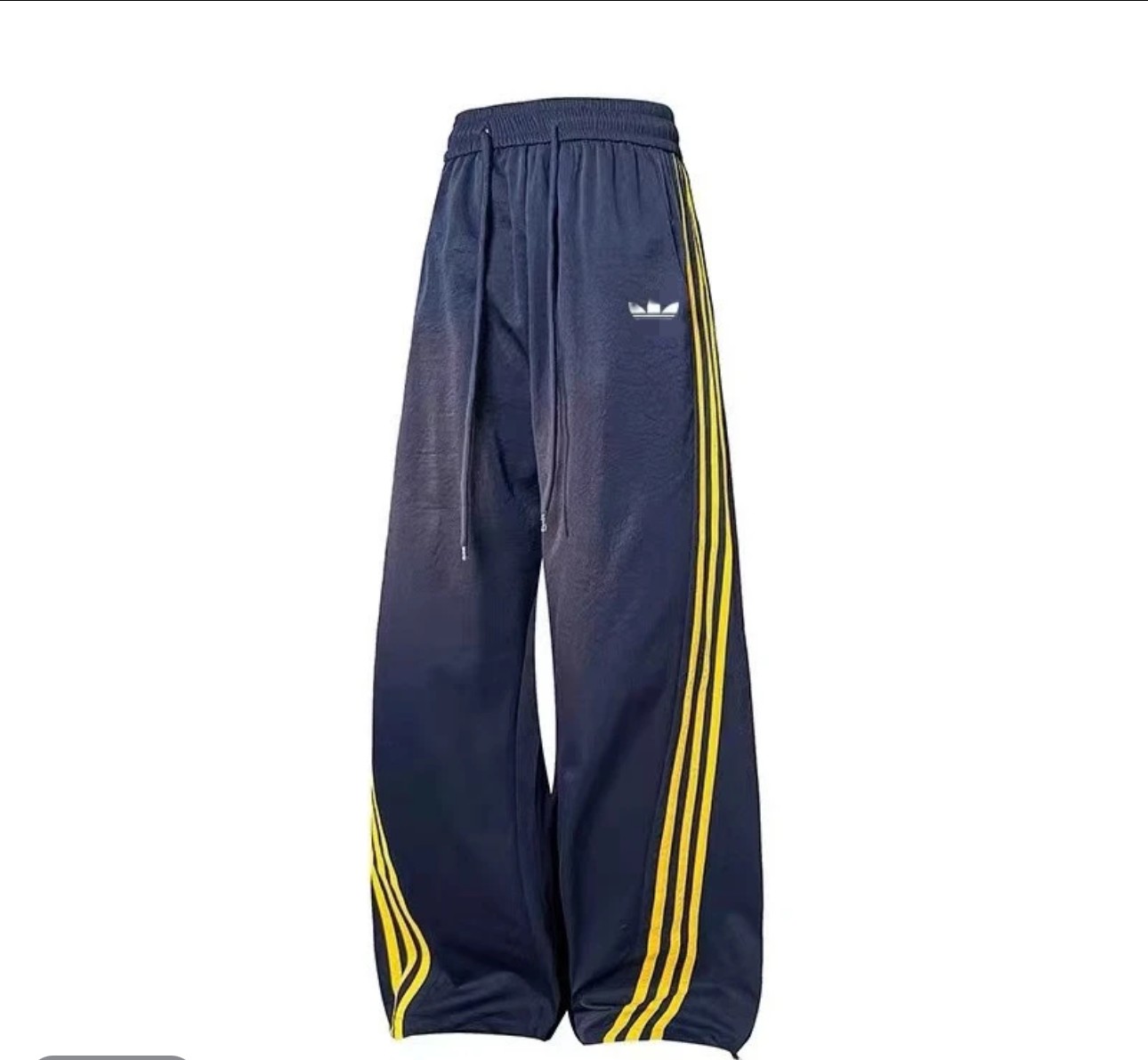 【奥莱商场撤柜】扭扭裤速干面料  宽松阔腿运动刺绣休闲裤女款