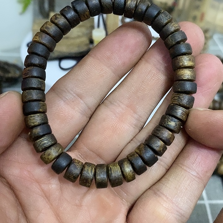 沉香手串直切片珠单圈8mm多样性发1