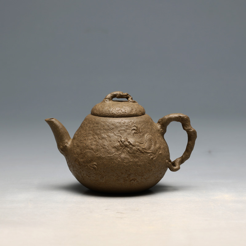 孙金立 全手工老段泥230CC龙行供春花器 明理茶艺 宜兴紫砂壶茶壶