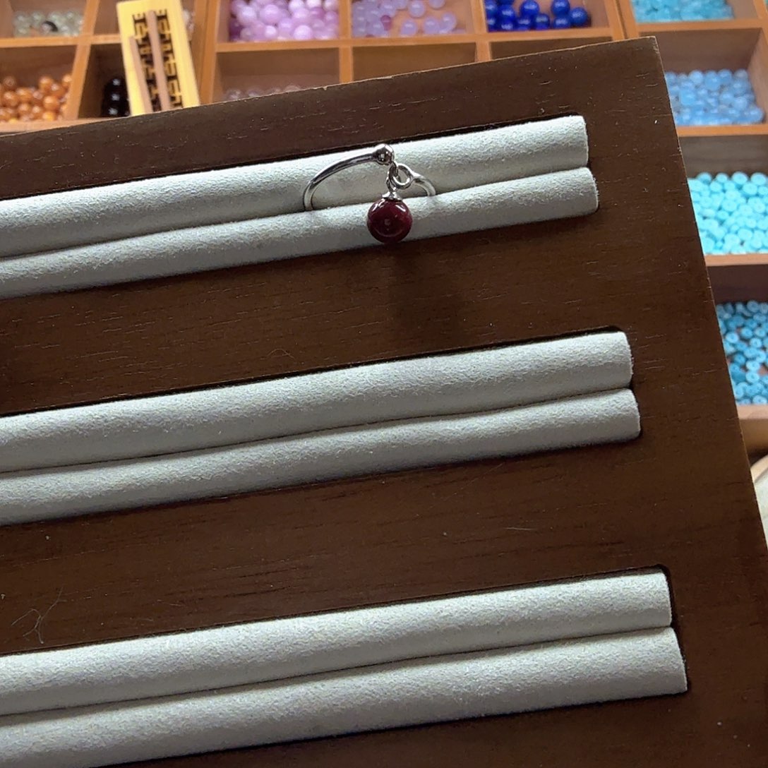 大理石磁石紫金砂戒指