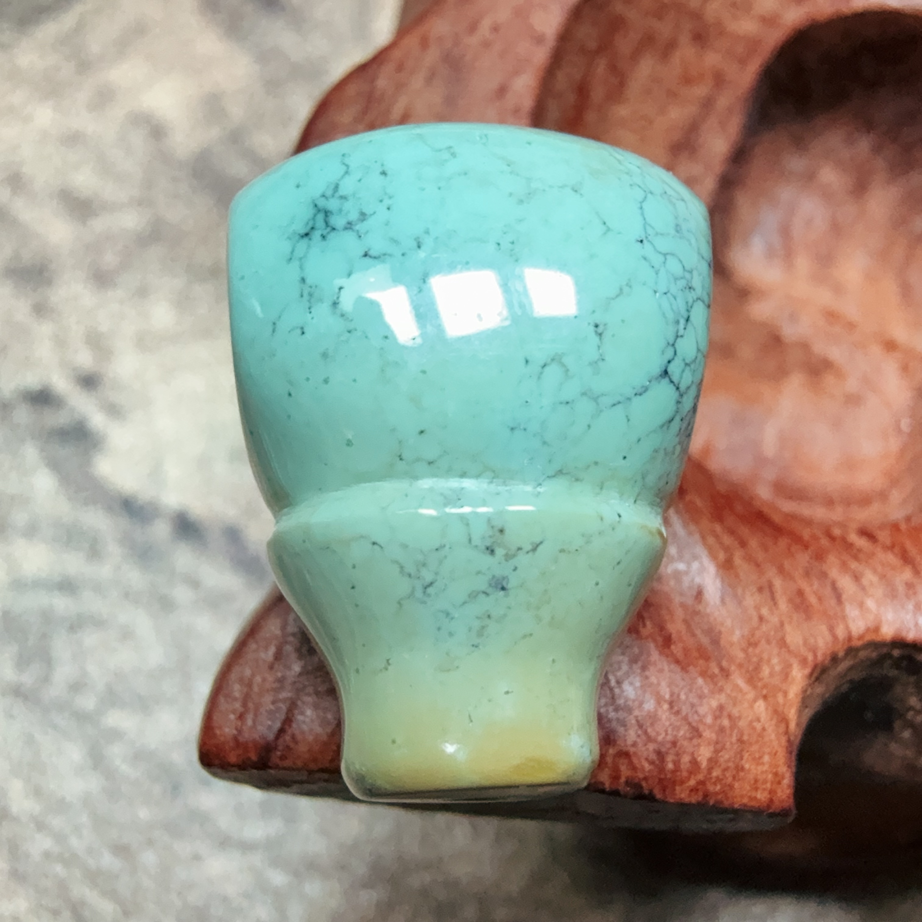 【伟伟鉴定】绿松石 配饰 三通 15.6/11/8.7 时尚百搭饰品