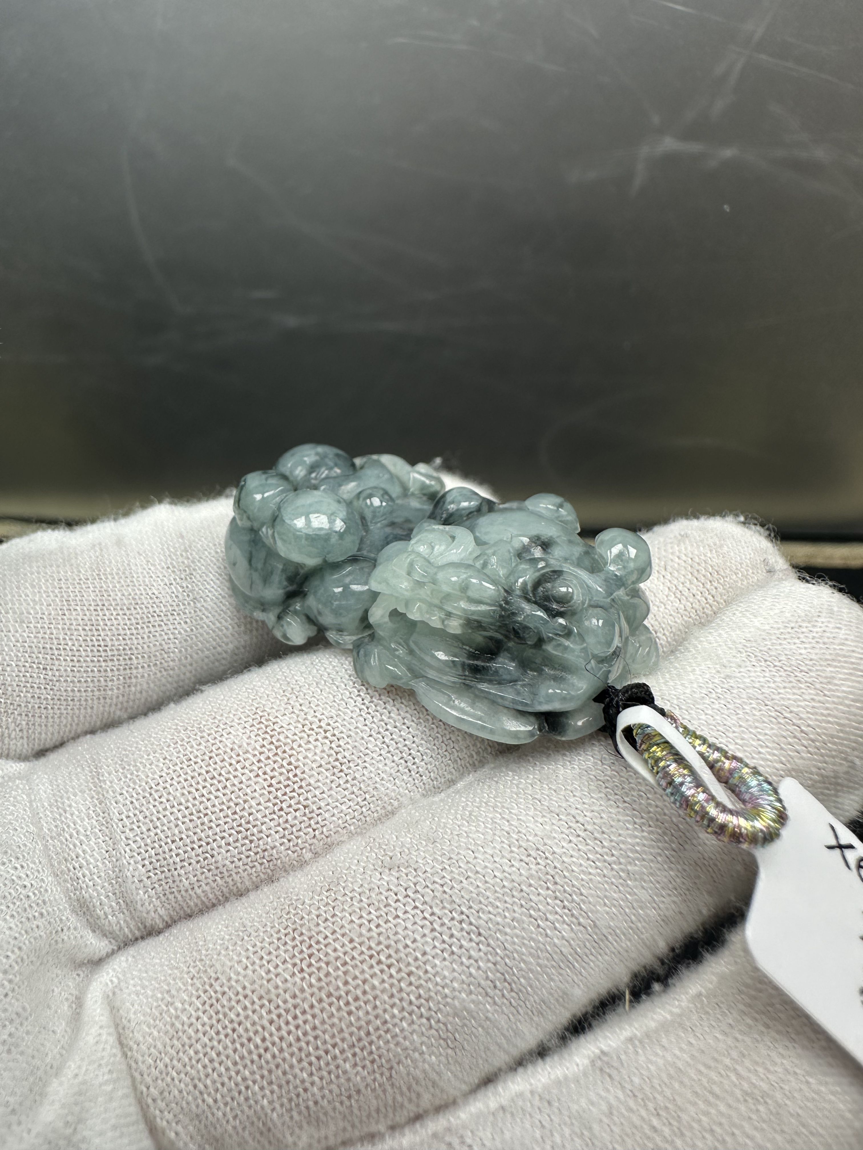 天然翡翠A货 貔貅挂件 标准三件套（盒子 绳子 证书）