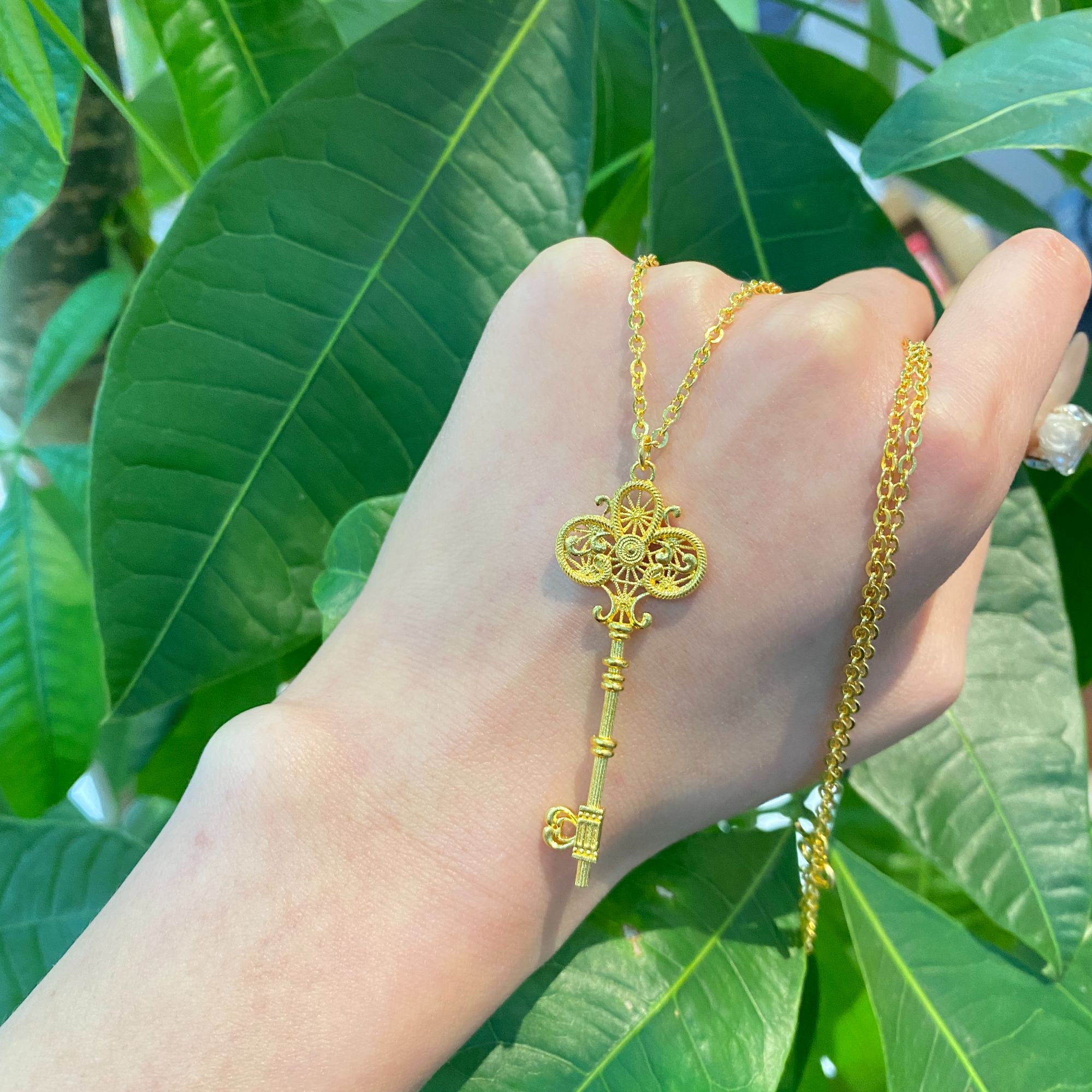 链子足银 钥匙套链轻奢气质