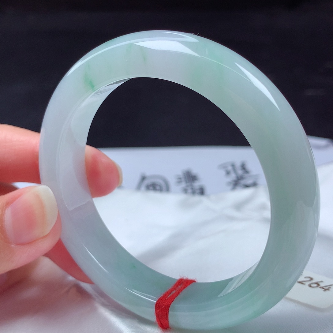 翡翠未镶嵌手镯55圈s1264