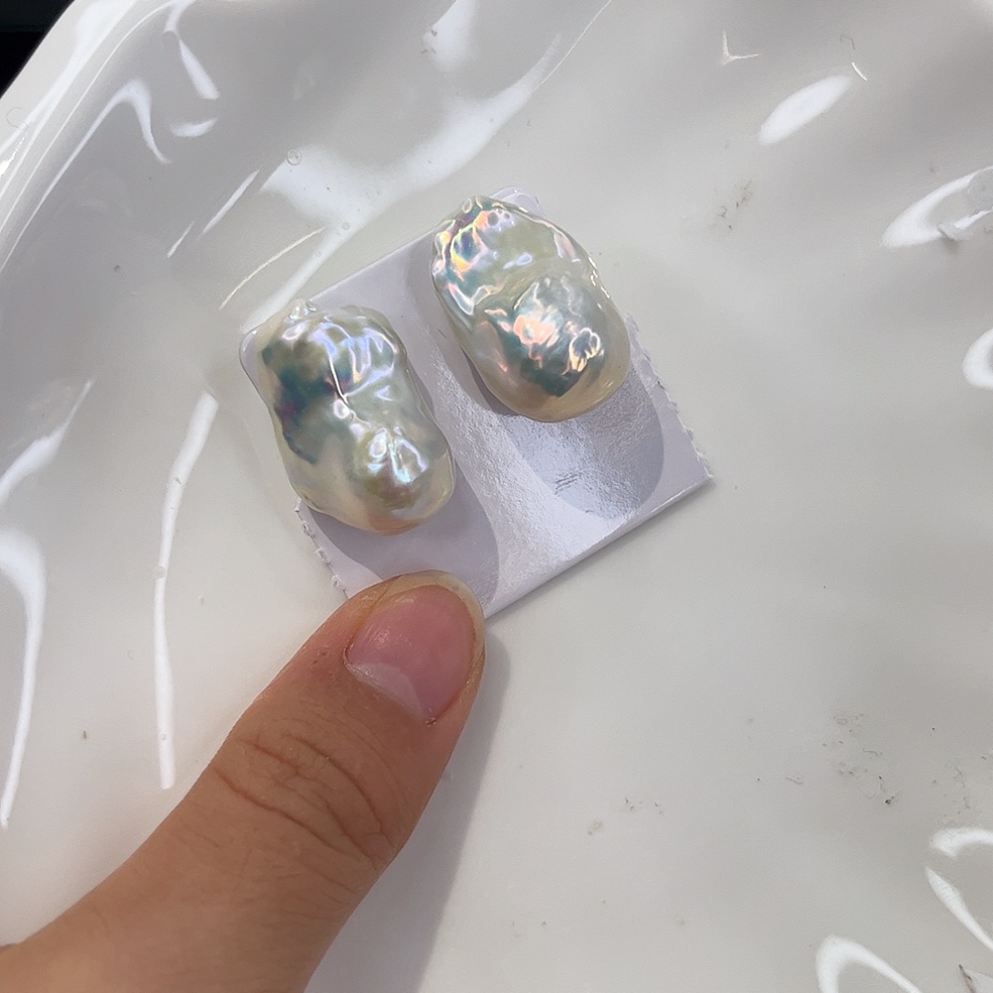 淡水珍珠耳饰银S925镶嵌